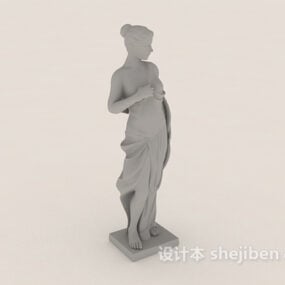 Estátua de escultura grega de mulheres europeias modelo 3d