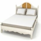 Modèle 3d de lit simple européen.