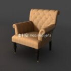 الأوروبي نموذج أريكة مقعد واحد 3D.