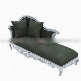 European Style Recliner Princess Chair 3d-modell