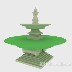 Japonská vodní fontána 3D model
