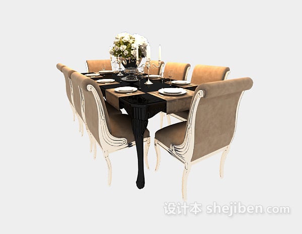ヨーロッパのテーブルと椅子のエレガントなスタイル