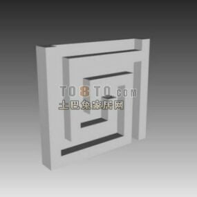 Square Plaster Frame 3d model