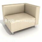 Fabric corner single sofa chair 3d model .