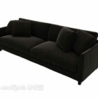 Mörk tyg modern soffa