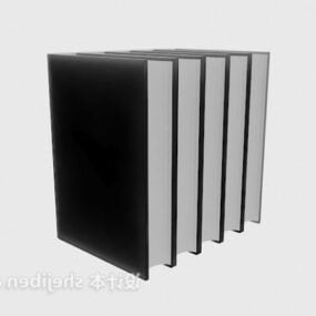 Model 3d Dekoratif Buku Tumpukan