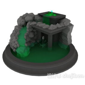 Fałszywy model 3D góry krajobrazowej