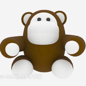儿童毛绒玩具猴子3d模型