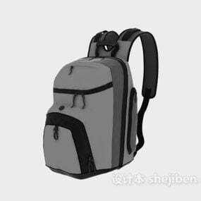 Fashion Backpack Grey Color 3d model