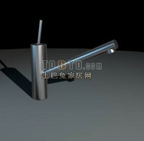 Modelo 3d de torneira de água de aço inoxidável