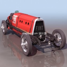 Fiat Speed ​​Racing Car 3d-modell