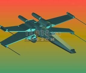 Model 3d Pesawat Pejuang Starwars
