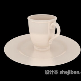 Ceramic Cup White Color 3d model