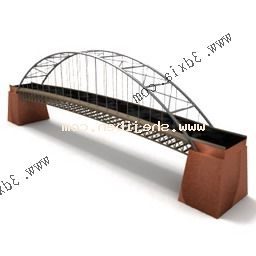 स्टील का पुल Lowpoly 3d मॉडल