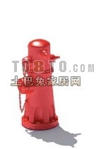 Yangın Hidrantı Kırmızı Boyalı 3d model