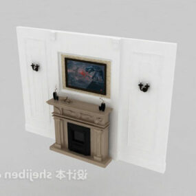 Fireplace Wall Decor 3d model
