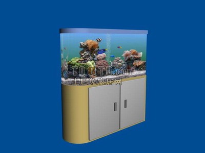 Fish Aquarium On Cabinet Home Decoration