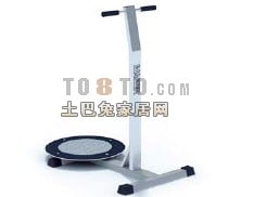 Fitness Equipment Disc With Stand 3d model