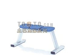 Chaise d'équipement de fitness avec coussin mince modèle 3D