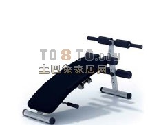 Equipo de fitness Silla con barra modelo 3d