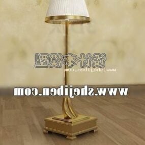 Hotel Luxurious Floor Lamp Golden Stand 3d model
