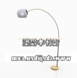 Curved Floor Lamp Lighting Fixtures 3d model