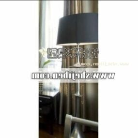 Hotel Floor Lamp Grey Shade 3d model