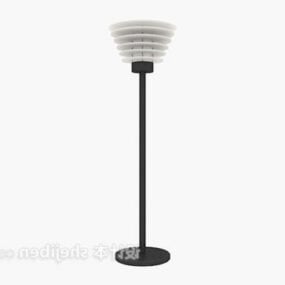 Floor Lamp Modern Black Iron 3d model