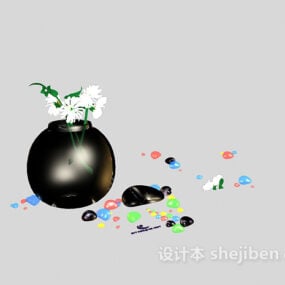 Décor de pot de fleur V1 modèle 3D