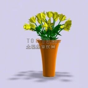 꽃 화분 테라코타 화분 3d 모델