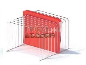 Steel Holder Folder Storage 3d modell