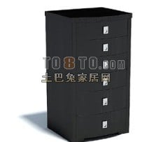 Black Boutique Cabinet Multiple Drawers 3d model