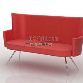 3D-Modell für rote Boutique-Sofamöbel