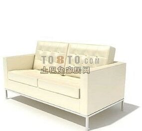 Model 3d Sofa Upholsteri Moden Putih