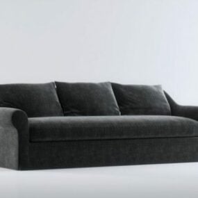 Tre personers sofa skinn 3d-modell
