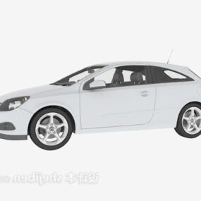 White Seda Car 3d model