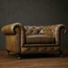 Chesterfield Leather Single Sofa