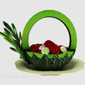 Decoração de escultura em frutas Modelo 3D