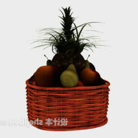 Basket Of Fruit Combination 3d model