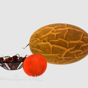 과일 수박 체리 3d 모델