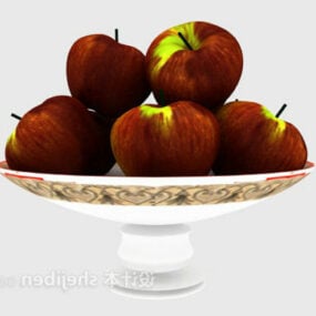 Samhail 3d de Fruit Plate Apple