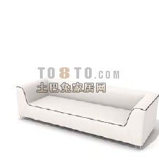 Sofá blanco Muebles elegantes Modelo 3d