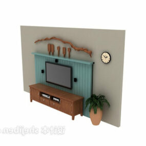 Garden Style Tv Wall Cabinet 3d model