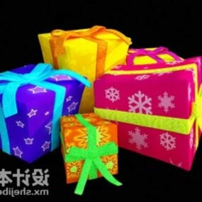 Новорічні подарункові коробки 3d модель