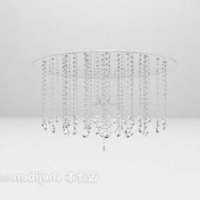 Lampadario in cristallo di vetro modello 3d