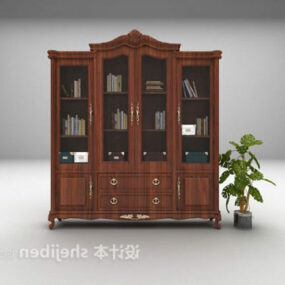 Glass Door Bookcase 3d model