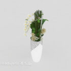 Glass vase library 3d model .