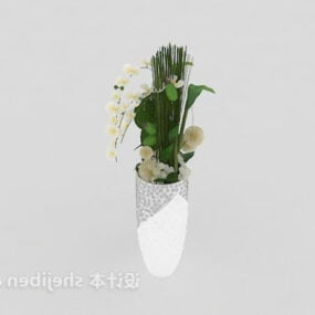 Glass Vase Plant Potted 3d model
