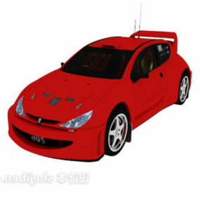 Mô hình 3d thiết kế xe thể thao màu đỏ