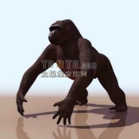 3д модель животного гориллы